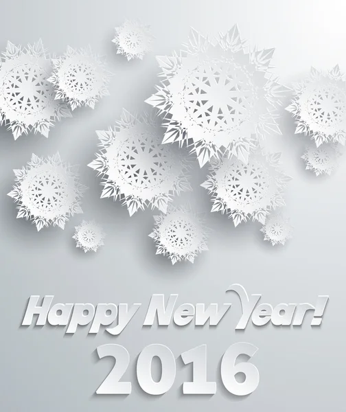 Snowflakes Background. Happy New Year — Stock Vector