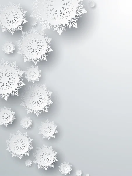 Νιφάδες χιονιού φόντο. Ευτυχισμένος ο καινούριος χρόνος — Διανυσματικό Αρχείο