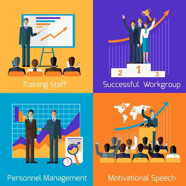 Business Training. Success Motivational Managment — ストックベクタ