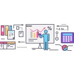 Data analysis flat line illustration Stock Vector Image by ©bloomua ...