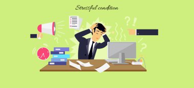Stressful Condition Icon Flat Isolated