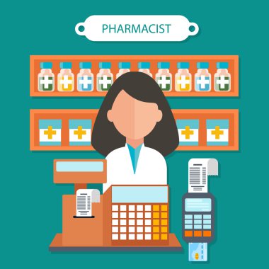 Pharmacist Concept Flat Design