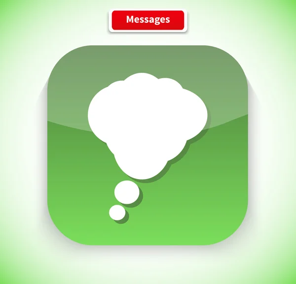 Messages App Icon Flat Style Design — Wektor stockowy