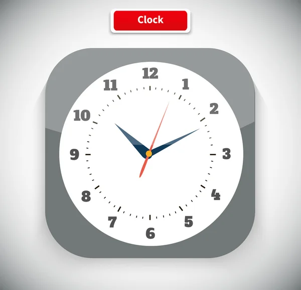 Time and Clock App Icon — Stock vektor