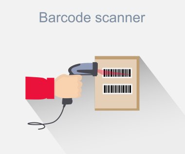 Barcode Scanner Icon Design Style clipart