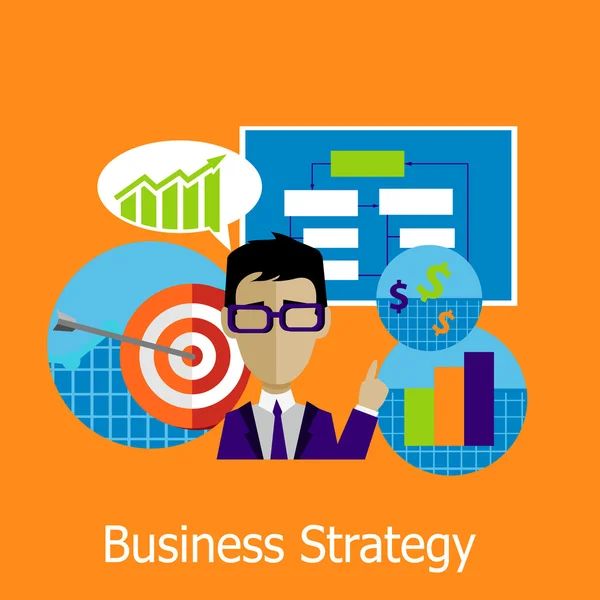 Business Strategy Concept Design Style — Διανυσματικό Αρχείο