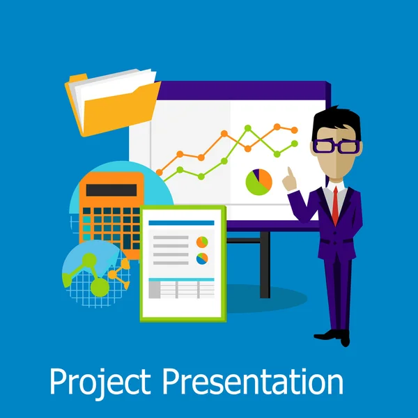 Project Presentation Concept Design Style — Stockový vektor