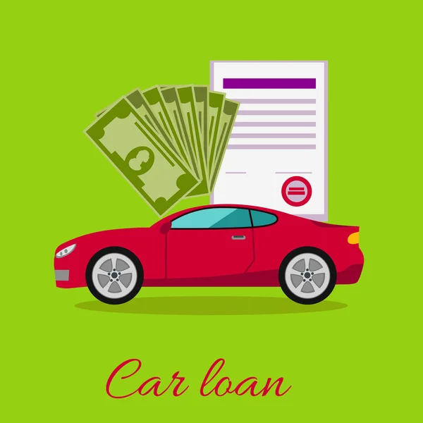 Car Loan Approved Concept — ストックベクタ