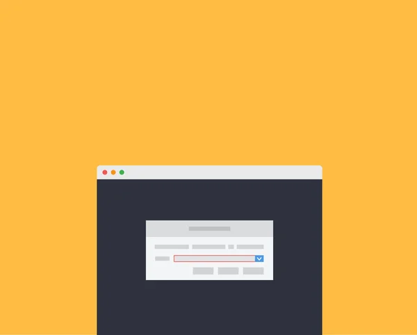 Web Page Message Exclamation Window — Stockový vektor