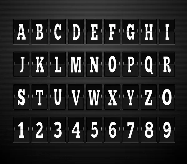 Scoreboard Alphabet and Set of Figures — стоковий вектор