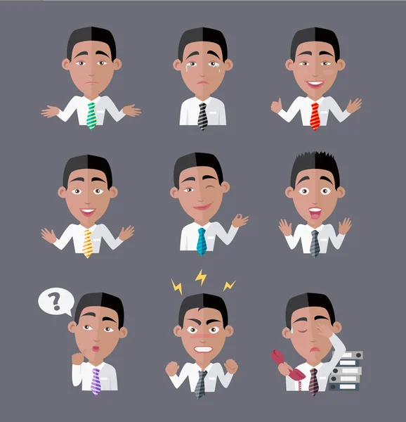 Variety of Emotions Office Worker — Διανυσματικό Αρχείο
