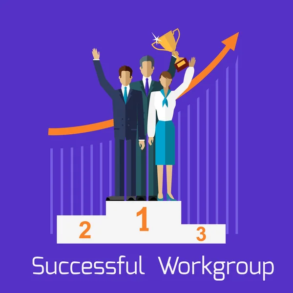 Successful Workgroup People Design — 图库矢量图片