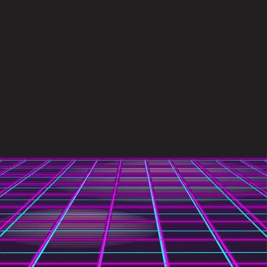 Retro tarzı disko tasarım Neon arka plan