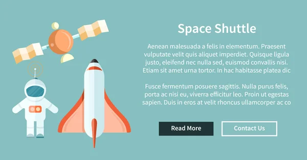 Space Shuttle and Astronomy Web Page — Stockvector