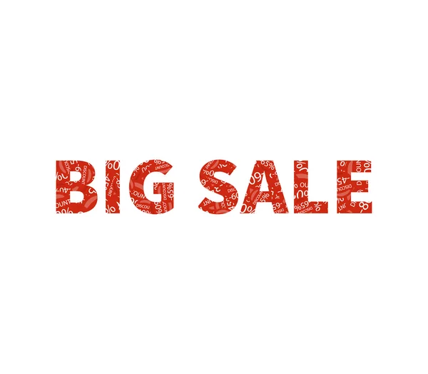 Big Sale Offer Text on White Background — Stock Vector