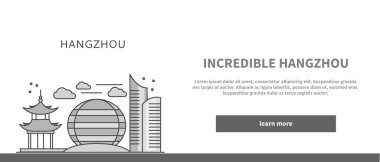 Web sayfası Çince şehir inanılmaz Hangzhou
