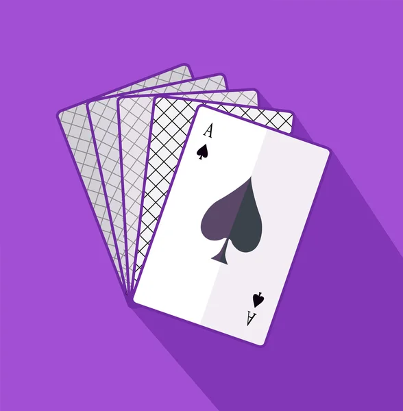 Ace Card Flat Design on Background — Stockový vektor