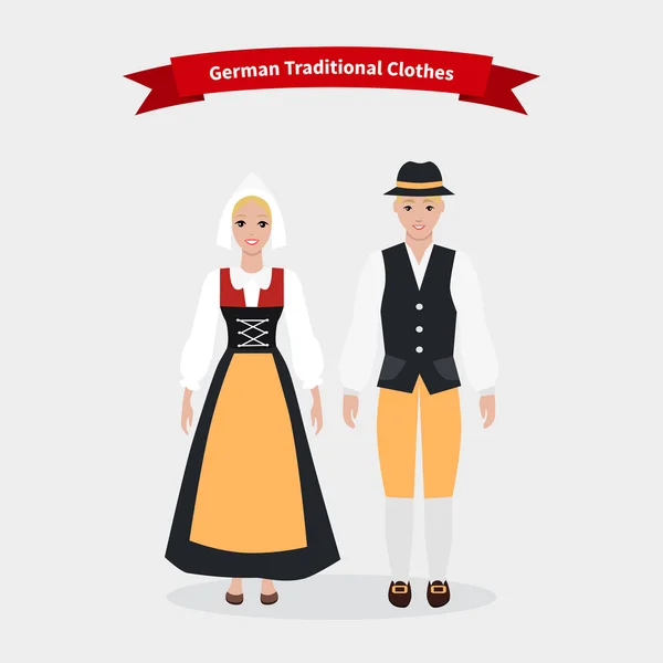 Vêtements traditionnels allemands — Image vectorielle