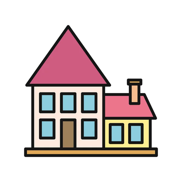 Icono de la casa en blanco — Vector de stock