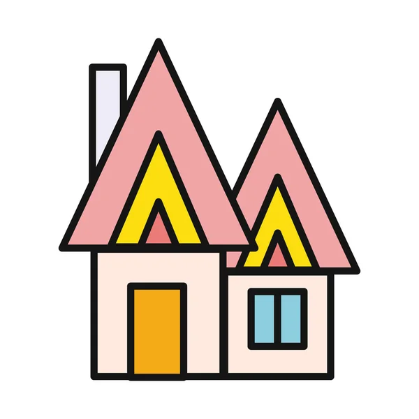 Икона дома на белом — стоковый вектор