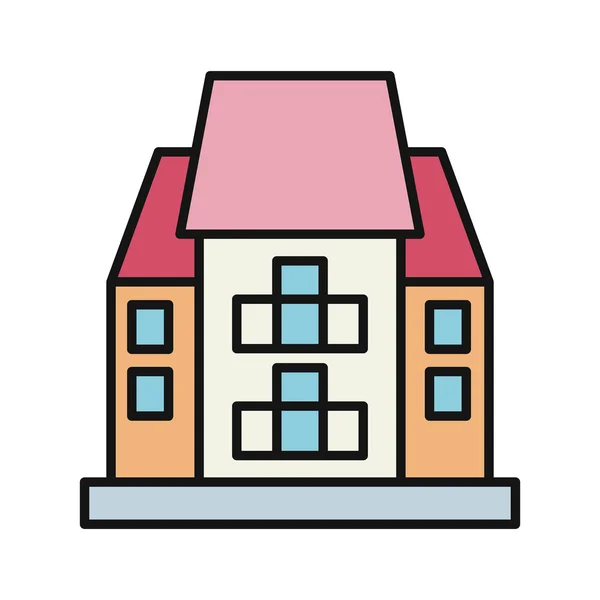 Icône de la maison sur blanc — Image vectorielle