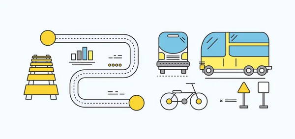 Concepto Coche del futuro Transporte por carretera — Archivo Imágenes Vectoriales