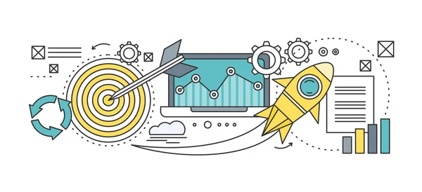 Optimización de motores de búsqueda conceptuales — Vector de stock