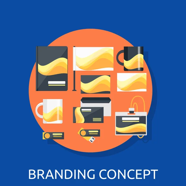 Branding Icon Concept Flat Design — Stockvector