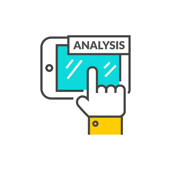 Icono de análisis de datos Diseño plano — Archivo Imágenes Vectoriales