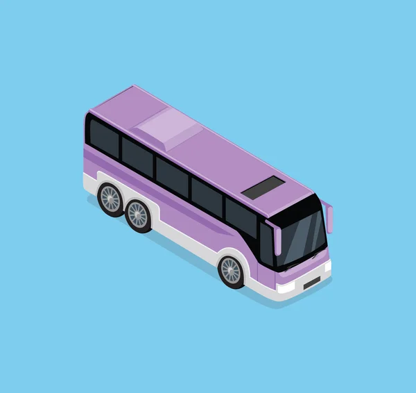 Icono de bus isométrico — Vector de stock