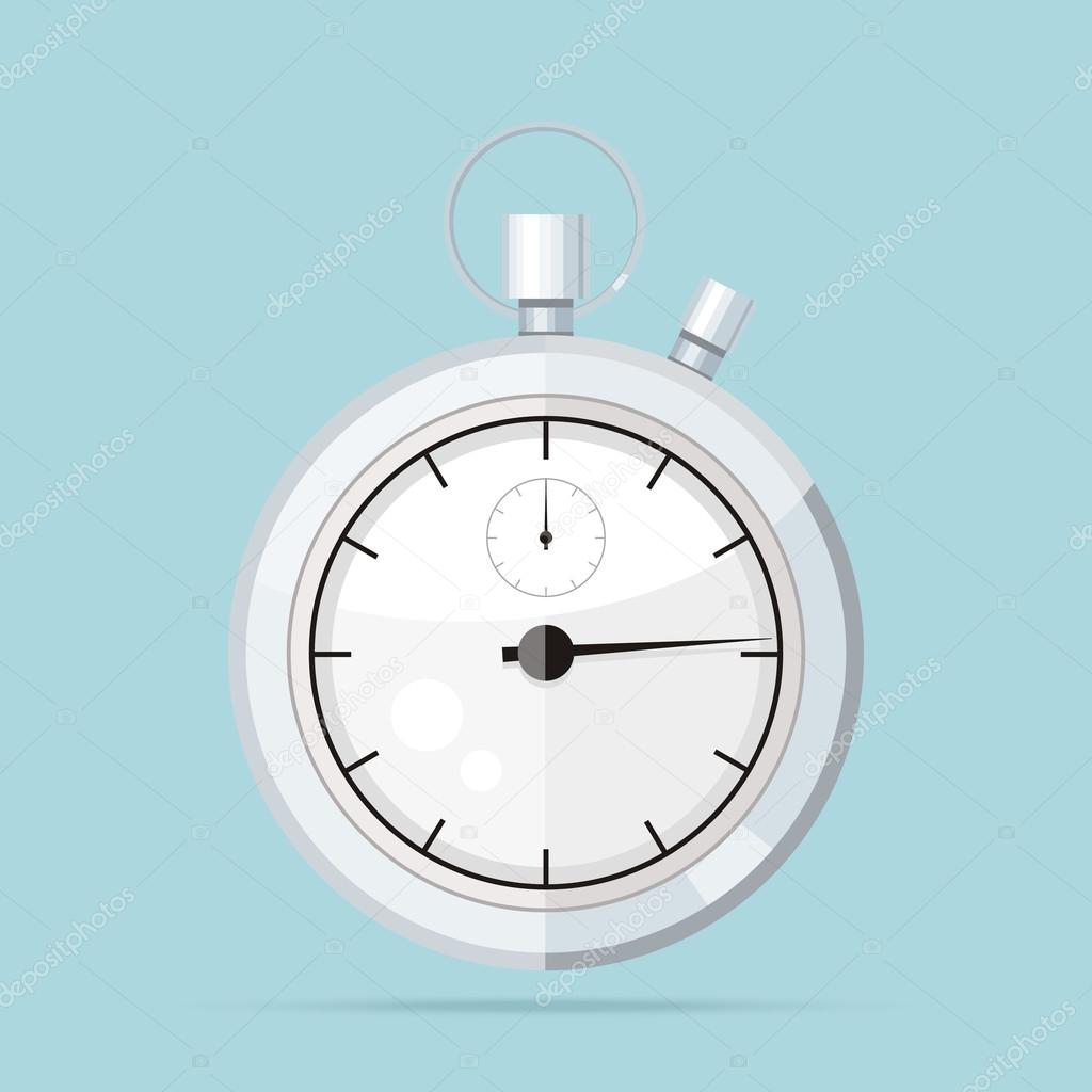 Clock Logo Icon Isolated. Watch Object