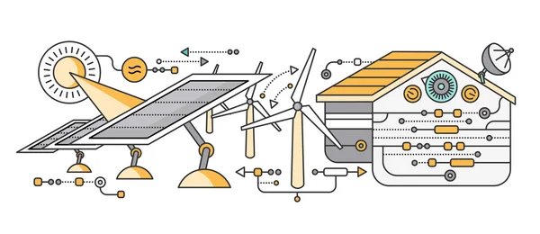 Smart Home és ellenőrző eszköz fogalmának — Stock Vector