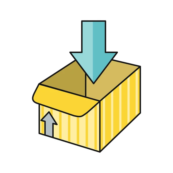 Style de conception d'icône de produit d'emballage — Image vectorielle