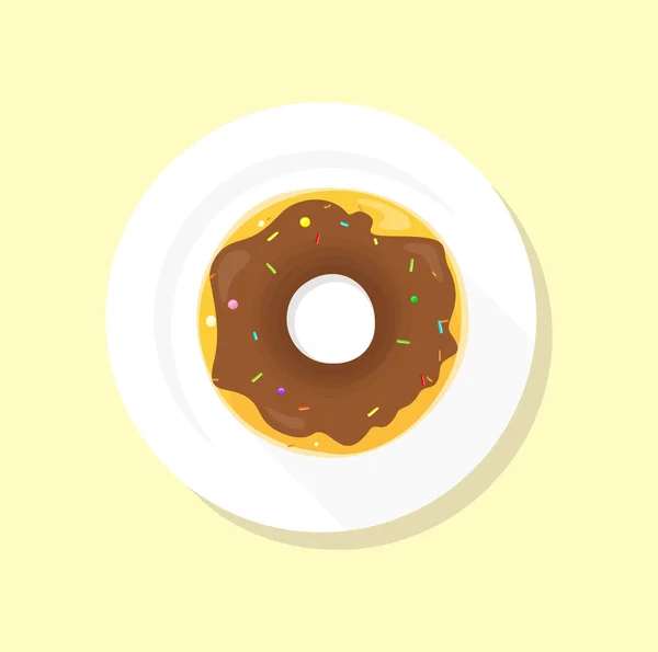 Sweet Donuts Set Design Flat Food — Stockový vektor