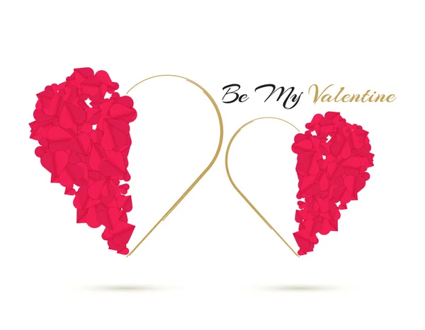 Happy valentines day. Be my Valentine — Stockvector