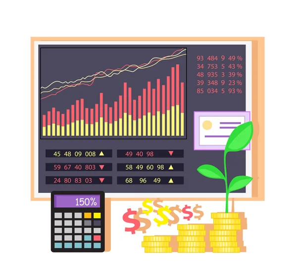 Investasi dalam Rancangan Rata Ikon Konsep Bersama - Stok Vektor