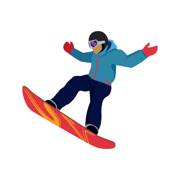 Design de snowboard esporte extremo — Vetor de Stock