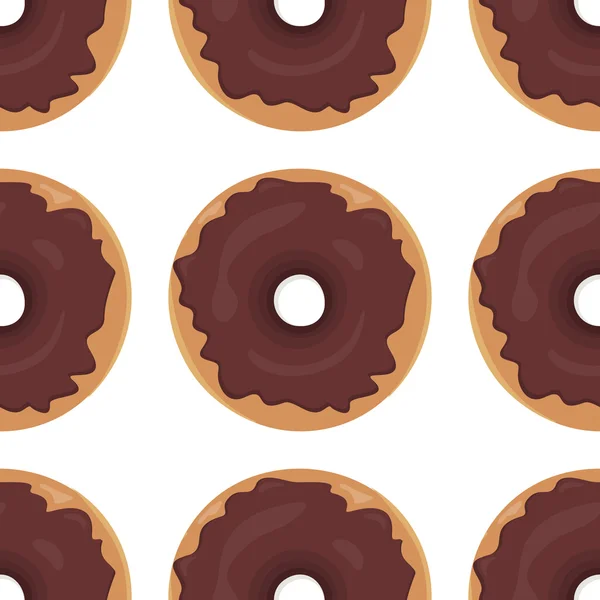 Donut patrón de textura de fondo sin costuras — Vector de stock