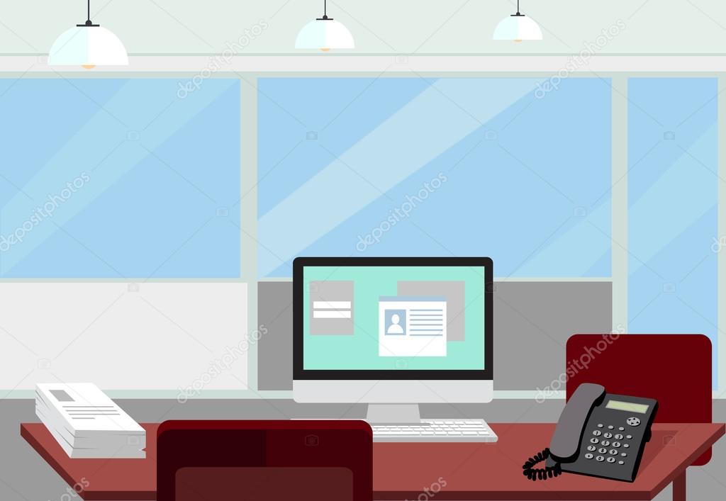 Interior office  illustration for design Stock Vector by  ©robuart #98732058