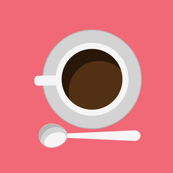 Cup of Coffee Isolated Design Flat — 图库矢量图片