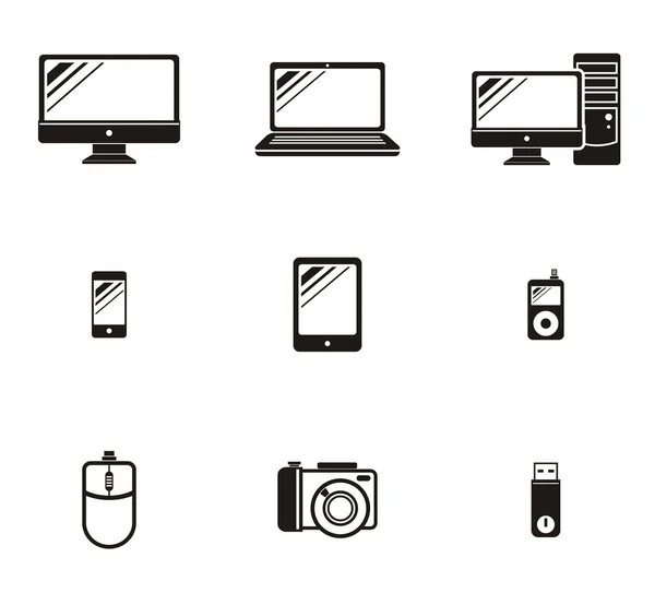Set of Device Icon Design Flat — Stock Vector