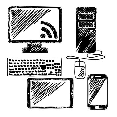 Device Drawing Set Design flat
