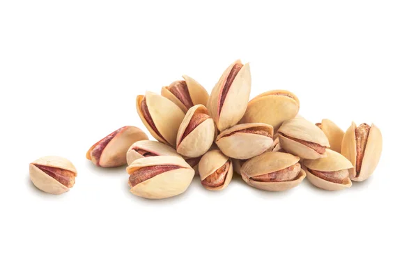 Pistachios on white background, pile of pistachios. Pile of Pistachios isolated on white background. 