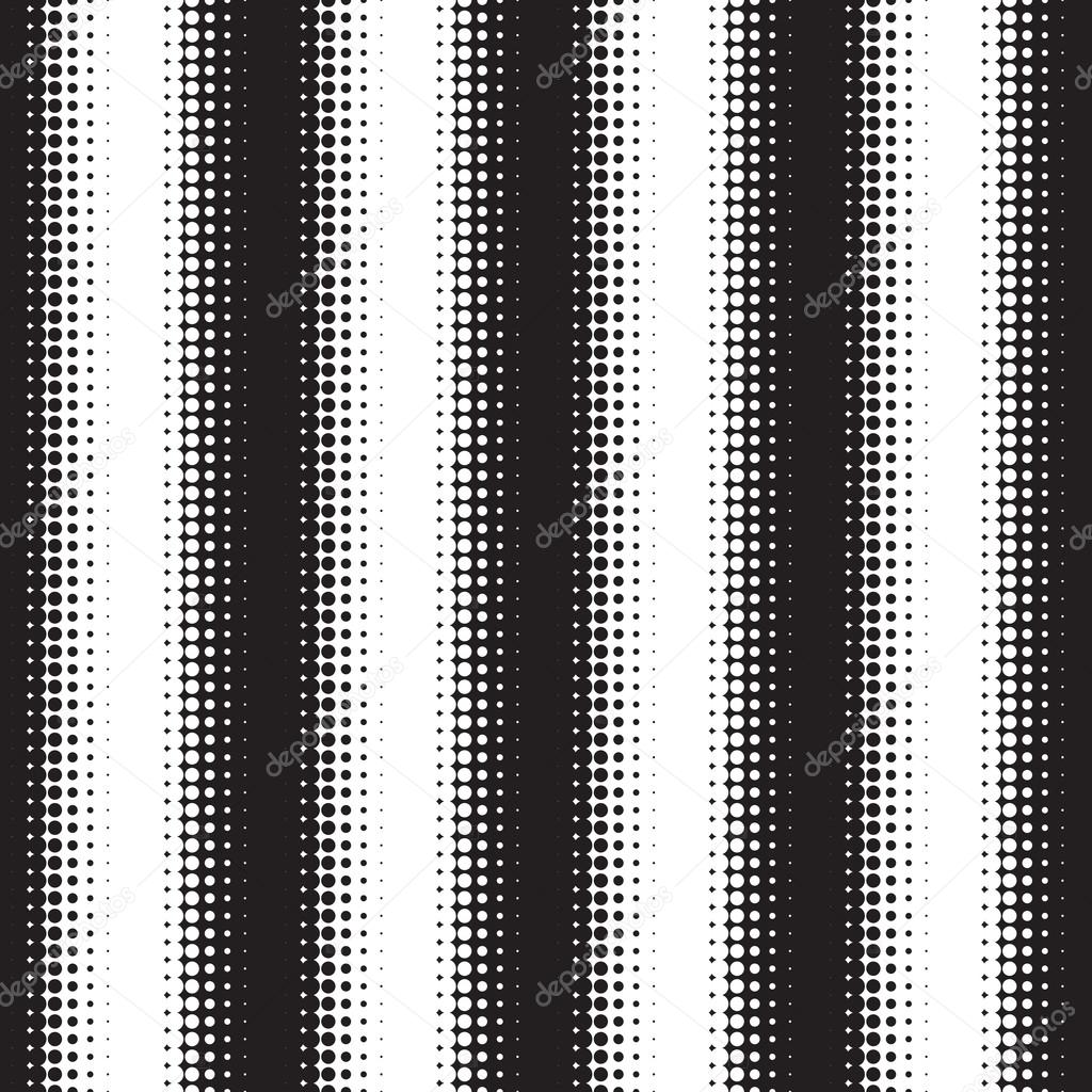 Seamless Black and White Halftone Pattern Stripe Background Wallpaper