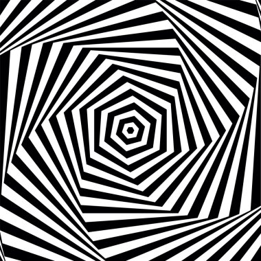 Op sanat altıgen spiral etkisi Vektör formatında