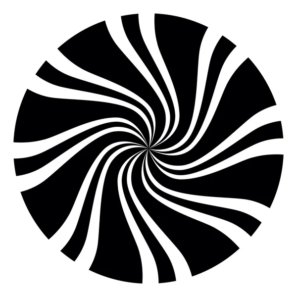 Padrão de redemoinho espiral de arte óptica. Também disponível como parte de um conjunto de nove espirais . — Vetor de Stock