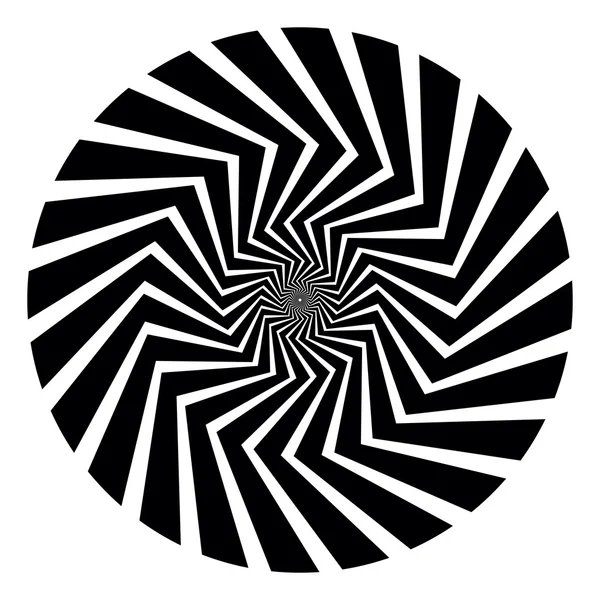 Op-Art spiraal Swirl — Stockvector