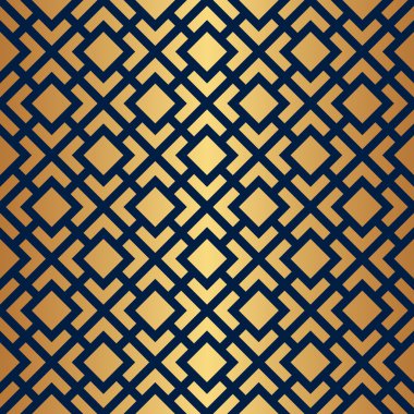 Sorunsuz Art Deco kafes desen altın gradyan ile