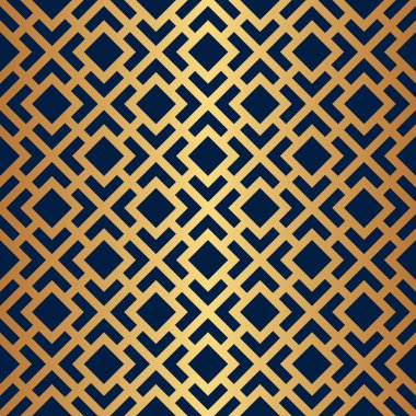 Sorunsuz Art Deco kafes desen altın gradyan ile