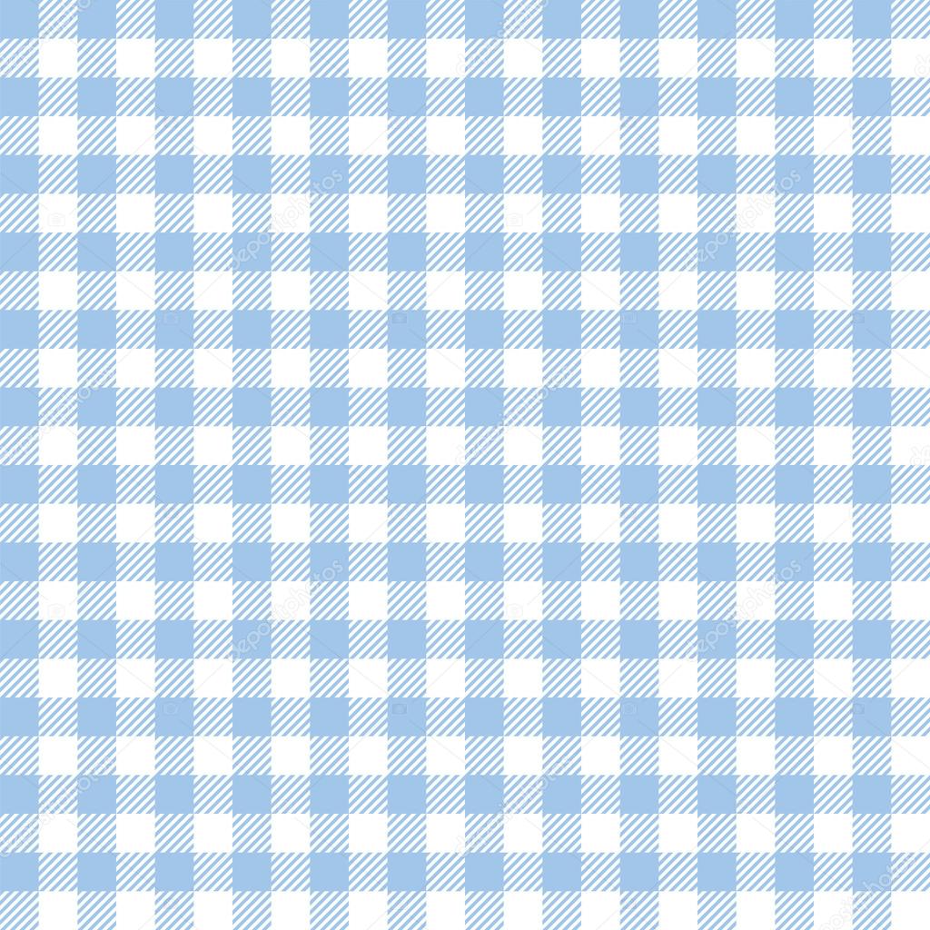 Seamless Coarse Baby Blue Checkered Plaid Fabric Pattern Texture